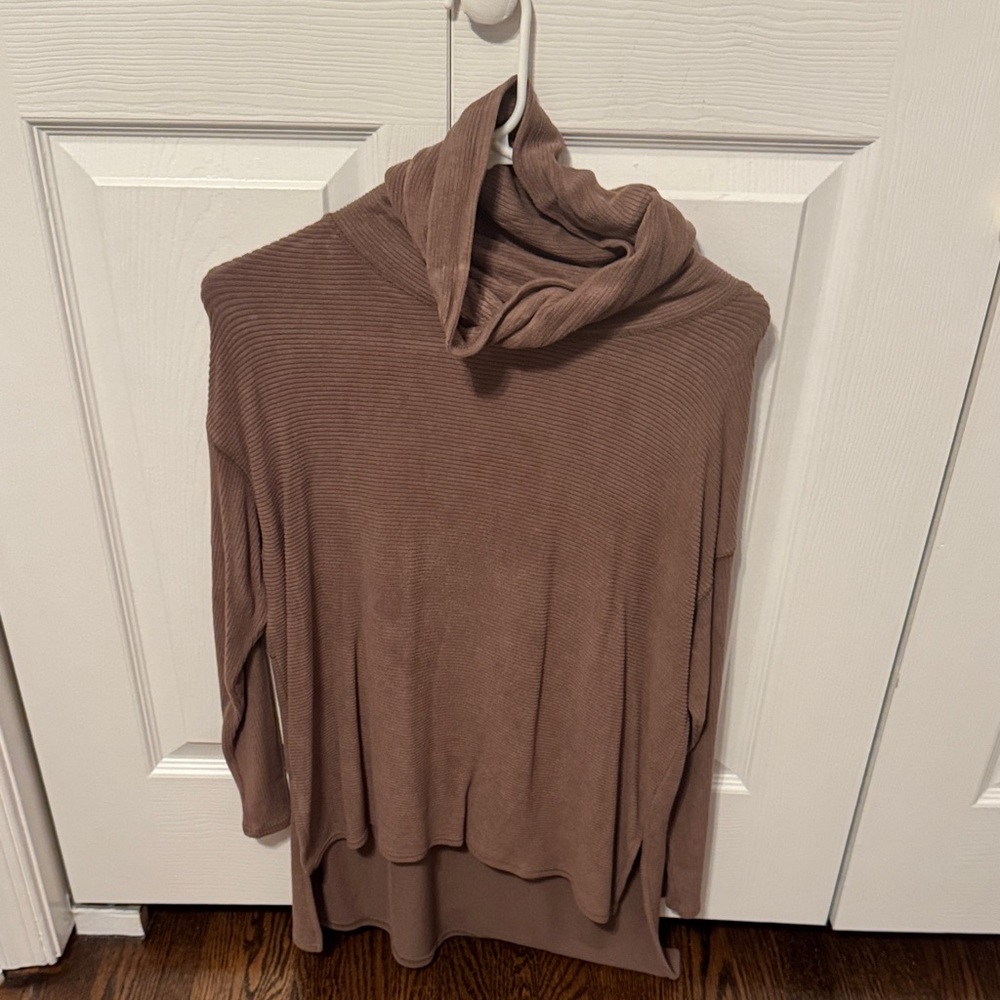 Grade & Gather Brown Cowl Neck Sweater